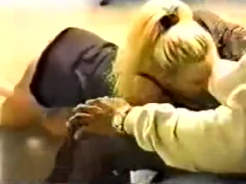 Vintage cute blond dziwka bierze BBC byk twarz bondage teabag, low def vid
